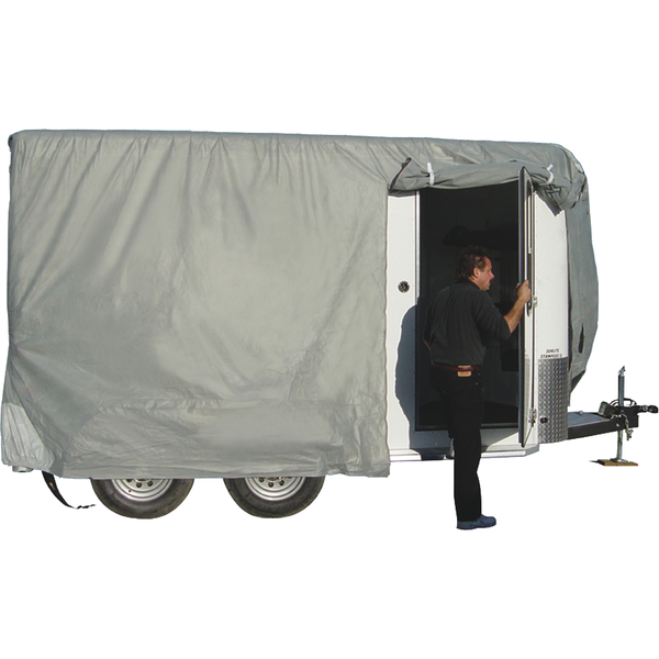 Adco Products Bumper Pull Horse Trailer Cover, Gray, 12’1” - 14’ 46003